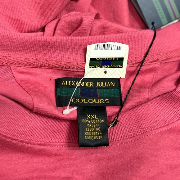 Alexander Julian Colours Men's Salmon Short Sleeve T-shirt Size XXL - Picture 5 of 10